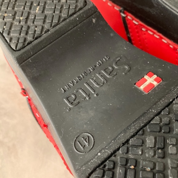 Sanita Red Clog Penny loaf unique design - Picture 8 of 12